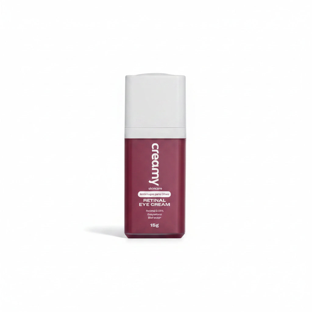 Creamy Skincare Creme Retinal Eye Cream 15g | Reduz Rugas E Linhas, Atenua Olheiras, Promove Firmeza, Renovação Celular | Todos Os Tipos De Pele, Noturno
